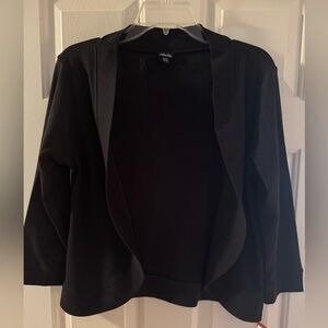 NWT - Rafaella Black Knit Cardigan with Draped Front. Size Medium.